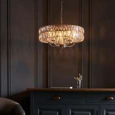 Chieti 5 Lights Ceiling Pendant Light In Bright Nickel - UK