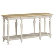 Chilton 165cm Wooden Console Table - Grey And Natural - UK