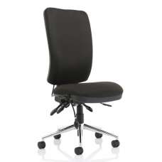 Chiro Fabric High Back Office Chair In Black No Arms - UK