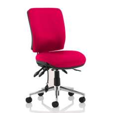 Chiro Medium Back Office Chair In Tabasco Red No Arms - UK