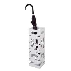 Cibecue Metal Design Style Umbrella Stand In White - UK