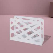 Cibecue Metal Magazine Rack In White - UK