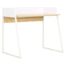 Cincinnati Wooden Laptop Desk In White And Oak - UK