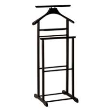 Clarkdale Wooden Valet Stand In Black - UK