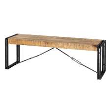 Clio Industrial Wooden Dining Bench In Oak - UK