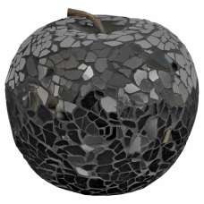 Clisson Decorative Mosaic Glass Apple Fruit In Black - UK