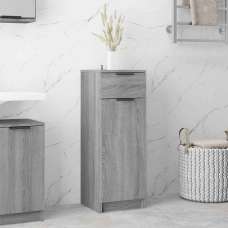 Clive Wooden Storage Cabinet With 1 Drawer 1 Door In Grey Sonoma - UK