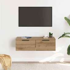 Clive Wooden TV Stand With 2 Drawer In Artisan Oak - UK