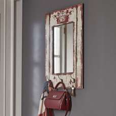 Coachella Wall Mirror With Coat Hanger In Motif And Vintage - UK