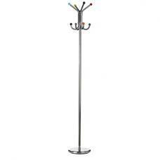 Floor Standing Coat Stand In Chrome With Multicolour Balls Hooks - UK