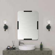 Code Decorative Wall Mirror Black Wooden Frame - UK