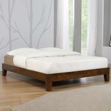 Cohasset Wooden Platform King Size Bed In Rustic Oak - UK