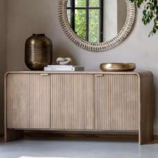 Coimbra Wooden Sideboard With 3 Doors In Natural - UK