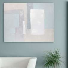 Colindale Wooden Geometric Wall Art In Blue And Grey - UK