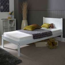 Colman Wooden King Size Bed In White - UK