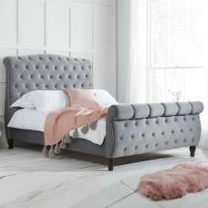 Colora Fabric Super King Size Bed In Grey - UK