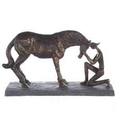 Comprehension Poly Design Sculpture In Antique Bronze And Grey - UK