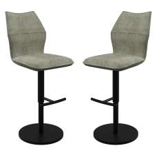 Comstock Green Fabric Bar Chairs In Pair - UK