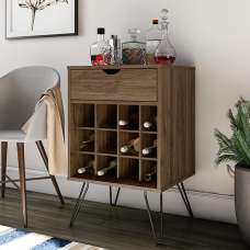 Catoosa Wooden Drinks Serving Trolley In Walnut - UK