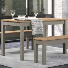 Consett Small Wooden Rectangular Dining Table In Grey Oak - UK