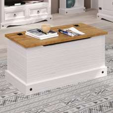 Consett Wooden Blanket In White And Oak - UK