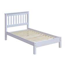 Consett Wooden Single Bed In White - UK