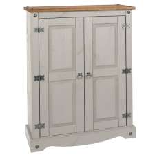 Consett Narrow Wooden Wardrobe With 2 Doors In Grey And Oak - UK