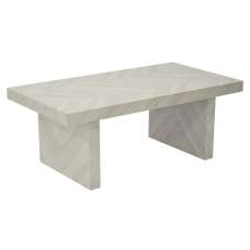 Coralville Wooden Rectangular Coffee Table In Herringbone Light - UK