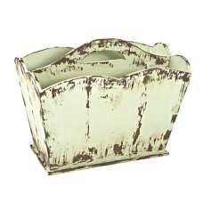 Corsicana Wooden Magazine Rack In Vintage Look - UK