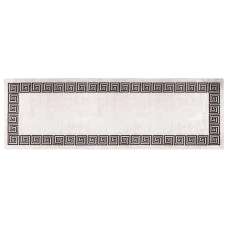 Corwin 300cm Polyester Washable Anti-Slip Rug In Light Beige And Black - UK