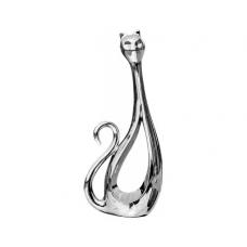 Platinum Tall Cat Sculpture - UK