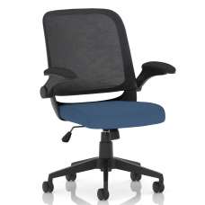 Crowley Fabric Office Chair With Folding Arms In Limpet - UK