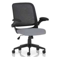 Crowley Fabric Office Chair With Folding Arms In Shell - UK