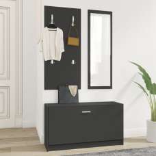 Cullman Wooden Hallway Furniture Set In Black - UK