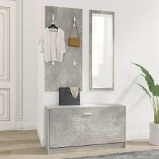 Cullman Wooden Hallway Furniture Set In Concrete Effect - UK