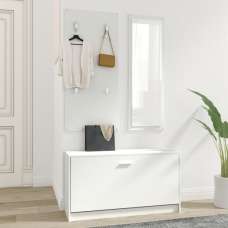 Cullman Wooden Hallway Furniture Set In White - UK