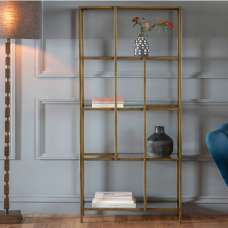 Custer Clear Glass Display Unit With Bronze Metal Frame - UK