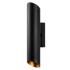 Cut Large Metal Wall Lamp in Black and Gold - UK