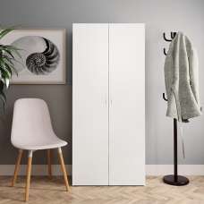 Daithi Wooden Shoe Storage Cabinet In White - UK