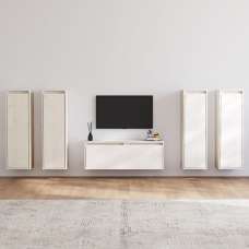 Danail Solid Pinewood Entertainment Unit In White - UK