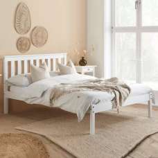 Danvers Wooden Small Double Bed In White - UK