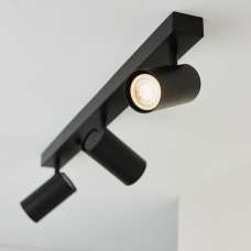 Danville Rez 3 Lights Plate Spotlight In Matt Black - UK