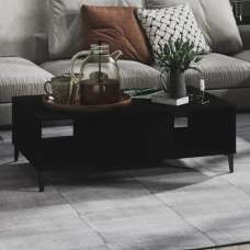 Danya Rectangular Wooden Coffee Table In Black - UK