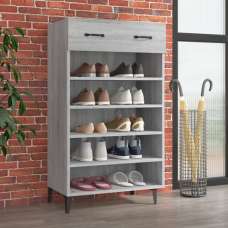 Decatur Wooden Shoe Storage Rack In Grey Sonoma Oak - UK