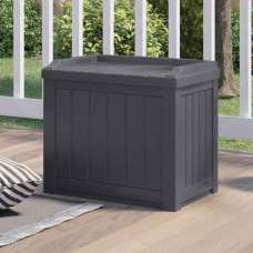 Decluttered Reinforced Resin Garden 83L Storage Box in Cyberspace Grey - UK