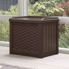 Decluttered Reinforced Resin Garden 83L Storage Box in Java Brown - UK