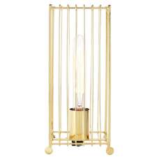 Decoli Metal Table Lamp With Metal Frame In Gold - UK