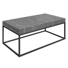 Delmar Wooden Coffee Table In Grey Marble Effect - UK