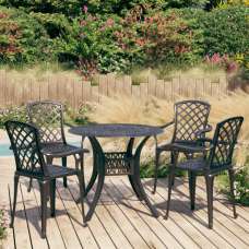 Denver Cast Aluminium 5 Piece Bistro Set In Black - UK