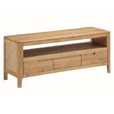 Derry Wooden TV Stand With 3 Drawers In Oak - UK